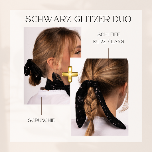 Schwarz Glitzer Duo