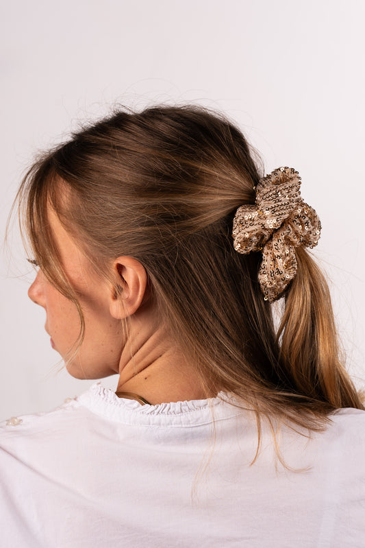 Gold Pailetten Scrunchie